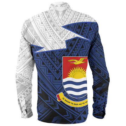 Kiribati Long Sleeve Shirt Polynesian Tattoo Flag And Coat Of Arms