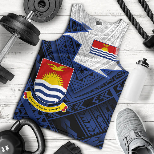 Kiribati Tank Top Polynesian Tattoo Flag And Coat Of Arms