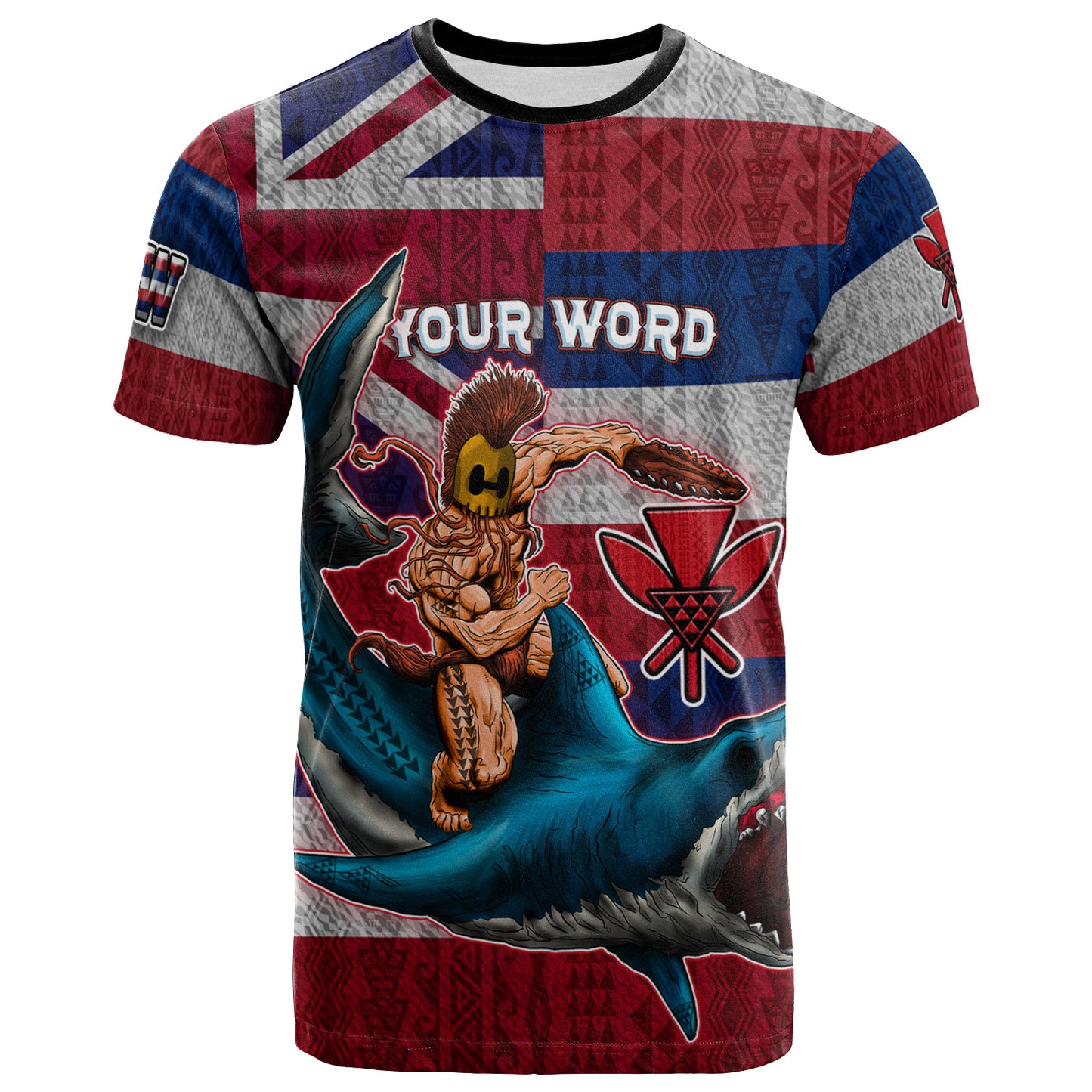 Personalized Hawaii Polynesian T-Shirt - Hawaiian Warrior