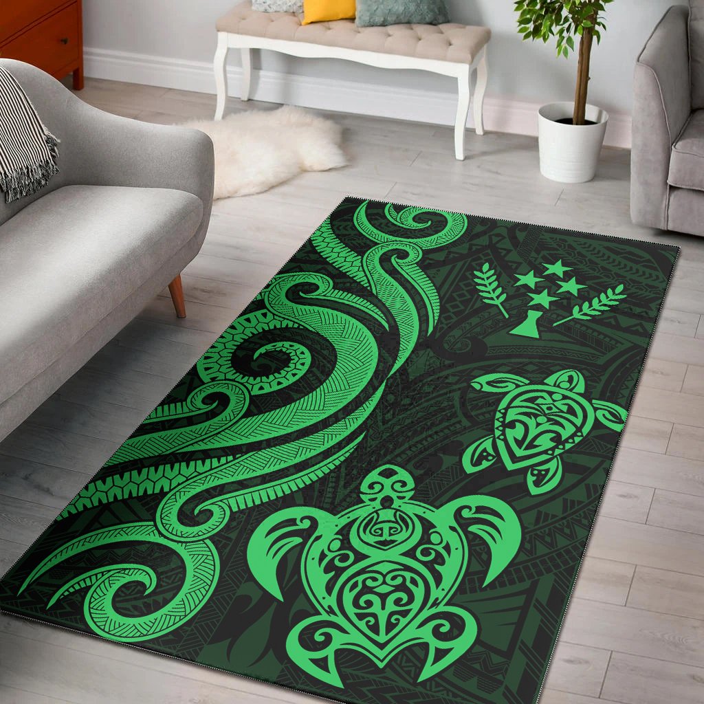 Kosrae Area Rug - Green Tentacle Turtle