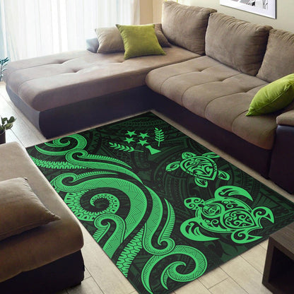 Kosrae Area Rug - Green Tentacle Turtle