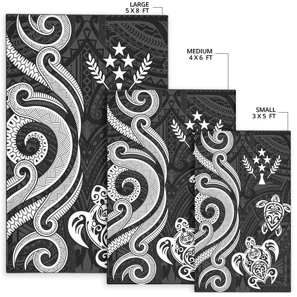 Kosrae Area Rug - White Tentacle Turtle