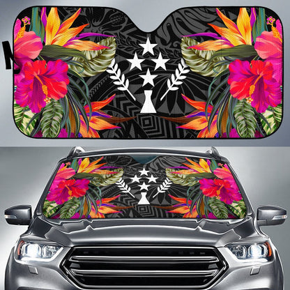 Kosrae Auto Sun Shades - Hibiscus Pattern