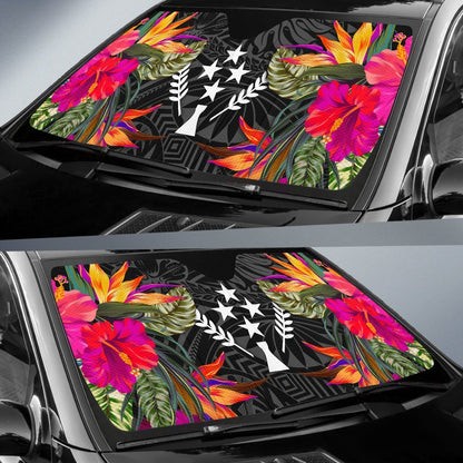Kosrae Auto Sun Shades - Hibiscus Pattern
