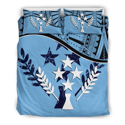 Kosrae Duvet Cover Set - Kosrae Flag Blue