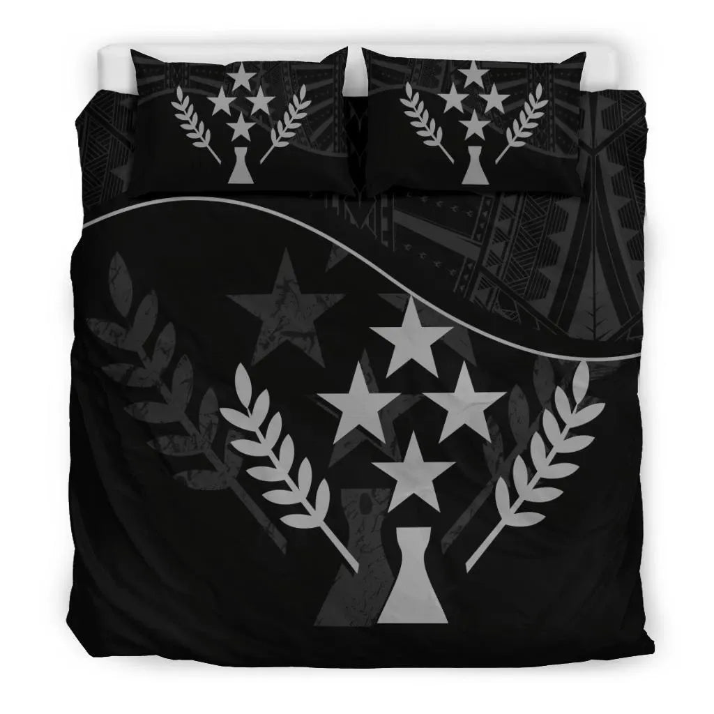 Kosrae Duvet Cover Set - Kosrae Flag Black