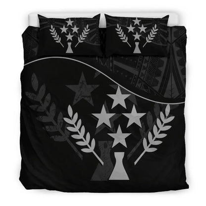 Kosrae Duvet Cover Set - Kosrae Flag Black