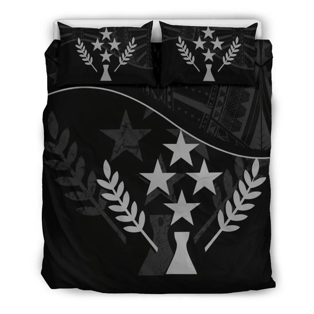 Kosrae Duvet Cover Set - Kosrae Flag Black