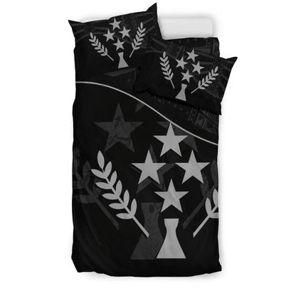 Kosrae Duvet Cover Set - Kosrae Flag Black