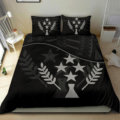 Kosrae Duvet Cover Set - Kosrae Flag Black