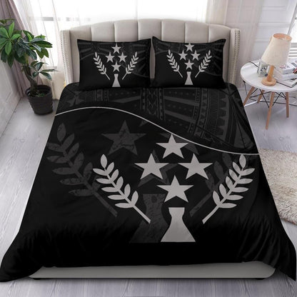 Kosrae Duvet Cover Set - Kosrae Flag Black