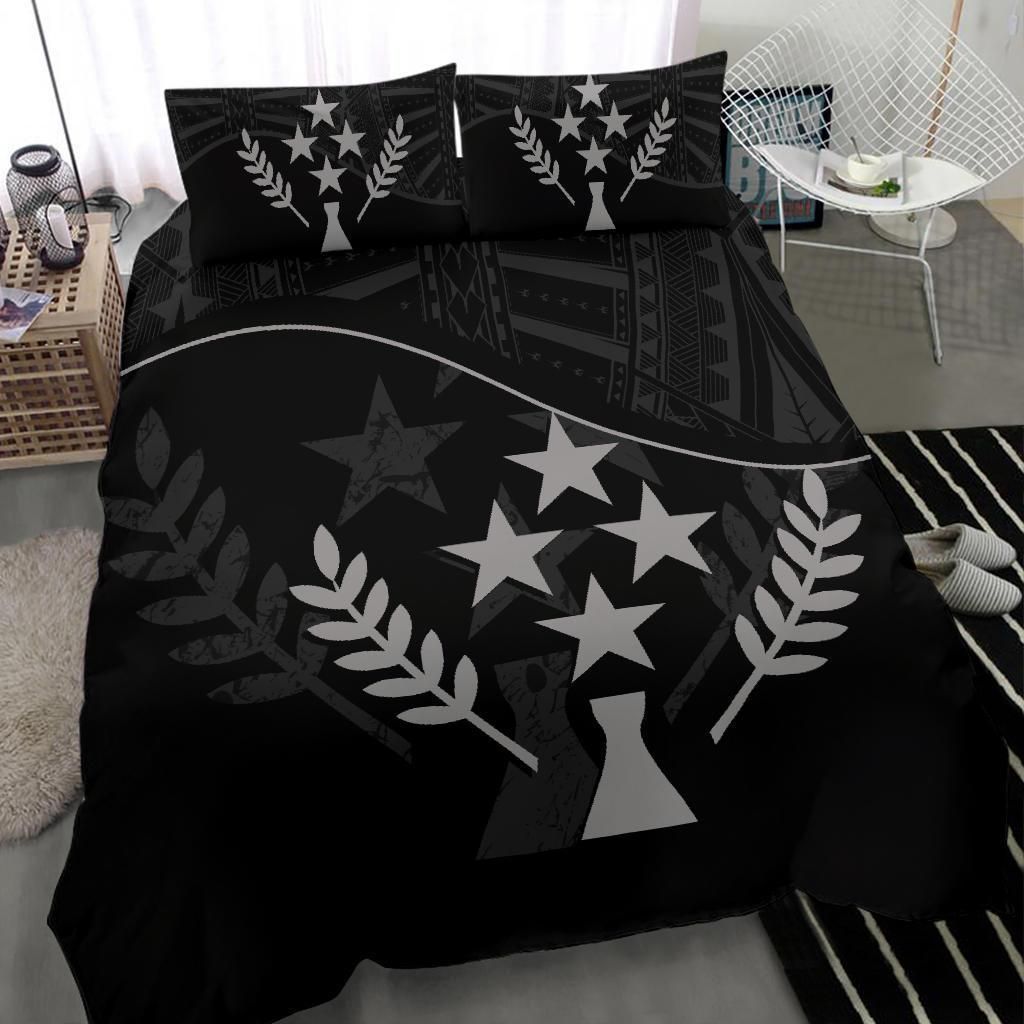 Kosrae Duvet Cover Set - Kosrae Flag Black