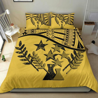 Kosrae Duvet Cover Set - Kosrae Flag Yellow