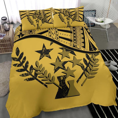 Kosrae Duvet Cover Set - Kosrae Flag Yellow