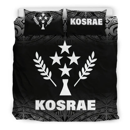 Kosrae Duvet Cover Set - Black Fog Style
