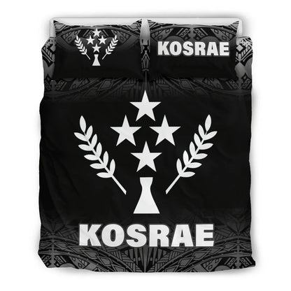 Kosrae Duvet Cover Set - Black Fog Style