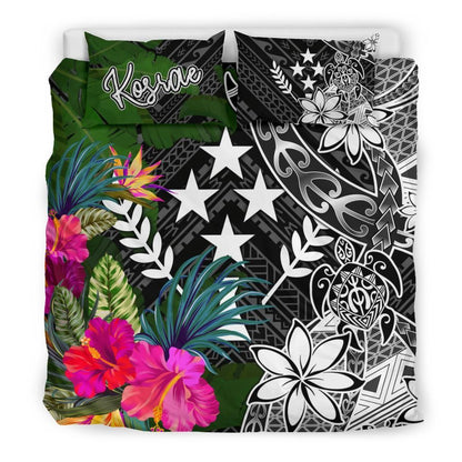 Kosrae Bedding Set - Turtle Plumeria Banana Leaf