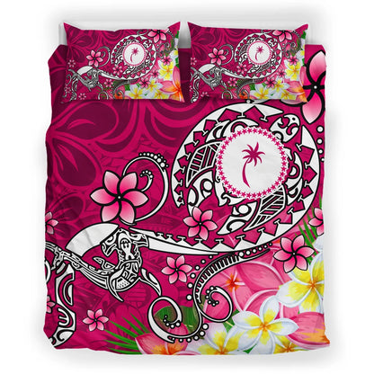 Kosrae Bedding Set - Turtle Plumeria (Pink)