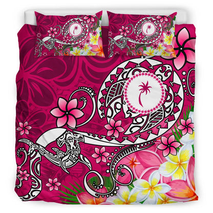 Kosrae Bedding Set - Turtle Plumeria (Pink)