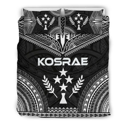 Kosrae Polynesian Chief Duvet Cover Set - Black Version