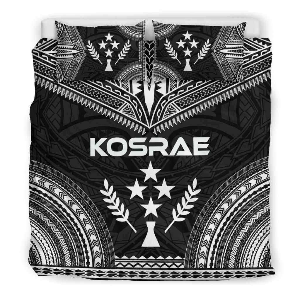 Kosrae Polynesian Chief Duvet Cover Set - Black Version