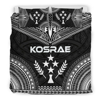 Kosrae Polynesian Chief Duvet Cover Set - Black Version