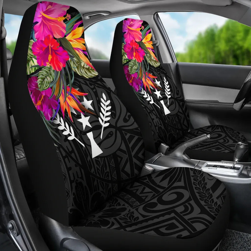 Kosrae Car Seat Covers - Polynesian Hibiscus Pattern