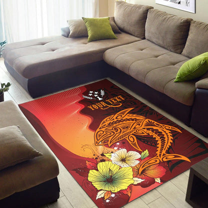 Kosrae Custom Personalised Area Rugs - Tribal Tuna Fish