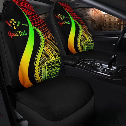 Kosrae Custom Personalised Car Seat Covers - Reggae Polynesian Tentacle Tribal Pattern