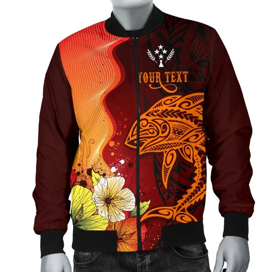 Kosrae Custom Personalised Bomber Jacket - Tribal Tuna Fish