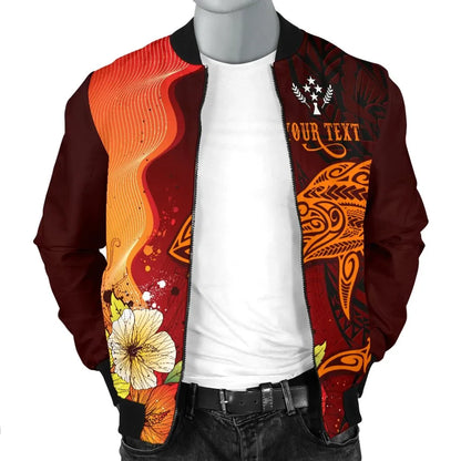Kosrae Custom Personalised Bomber Jacket - Tribal Tuna Fish