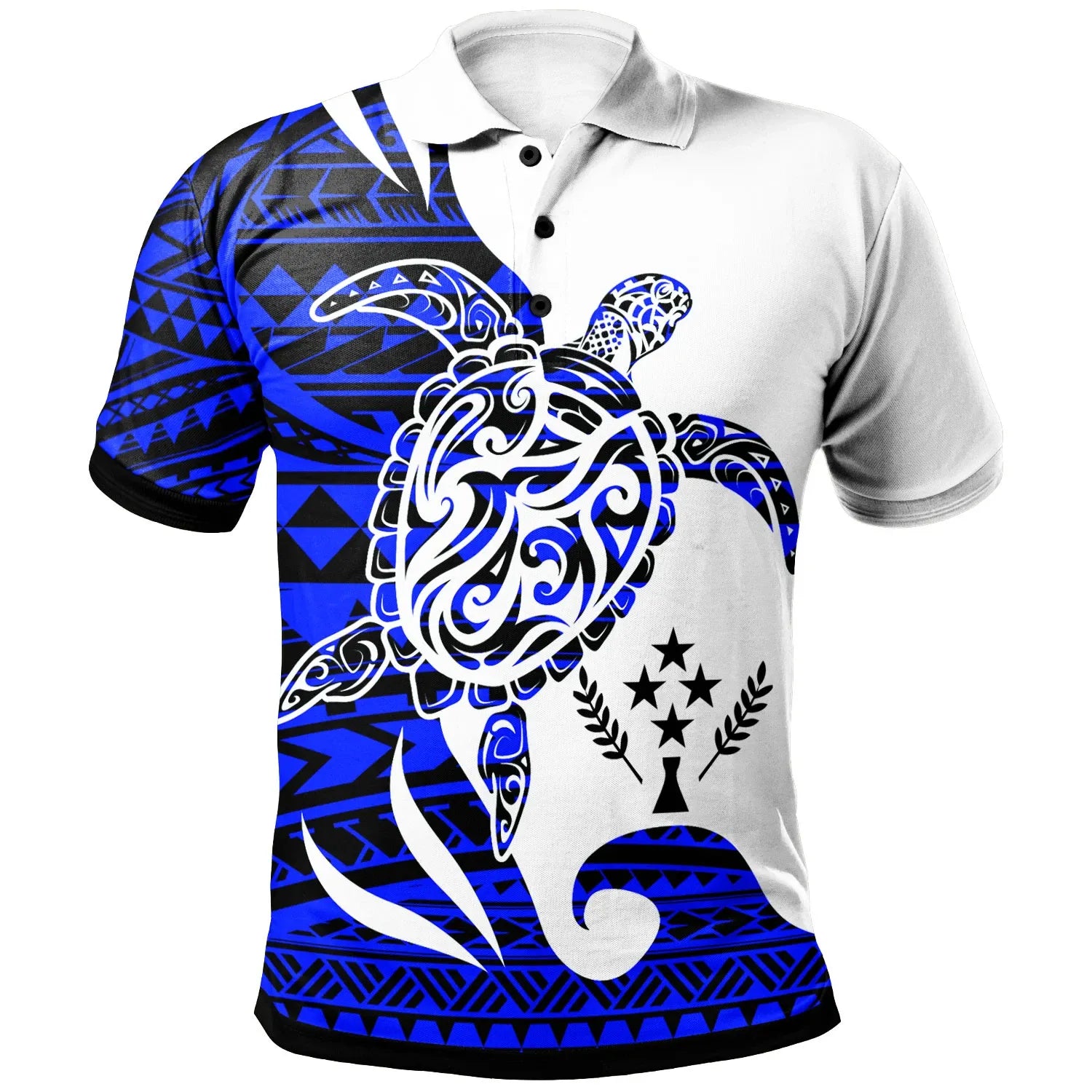 Kosrae Custom Personalised  Polo Shirt - Mega Turtle