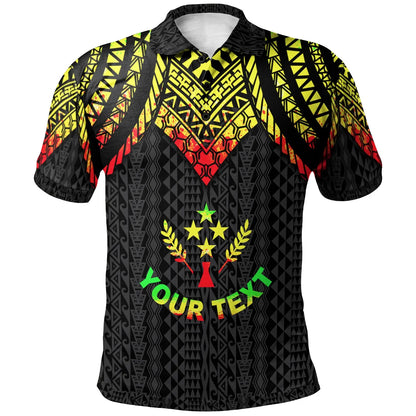 Kosrae Custom Personalised Polo Shirt - Polynesian Armor Style Reagge