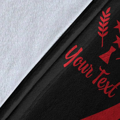 Kosrae Custom Personalised Premium Blanket - Red Polynesian Tentacle Tribal Pattern