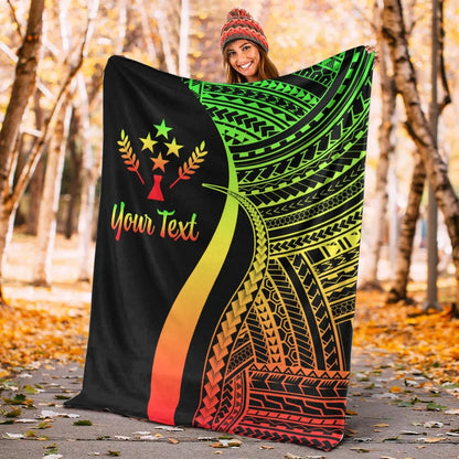 Kosrae Custom Personalised Premium Blanket - Reggae Polynesian Tentacle Tribal Pattern