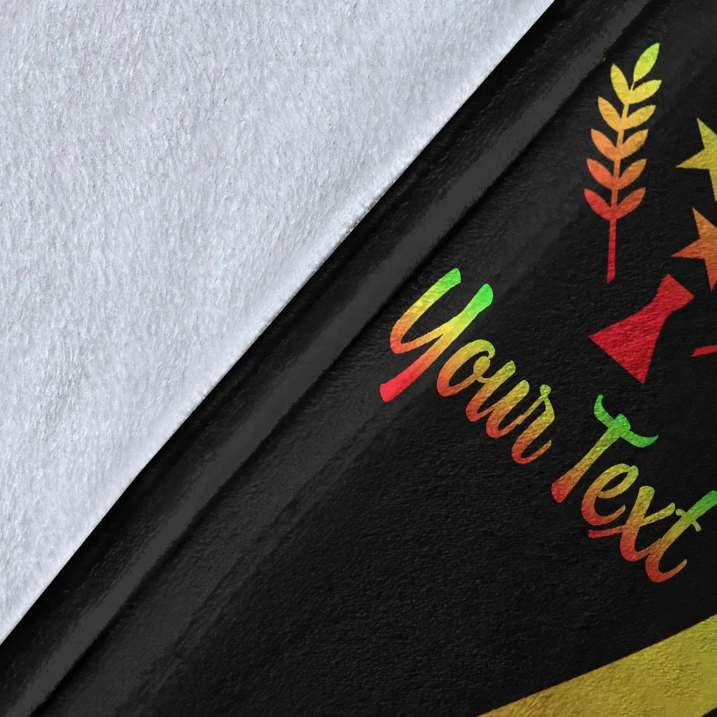 Kosrae Custom Personalised Premium Blanket - Reggae Polynesian Tentacle Tribal Pattern