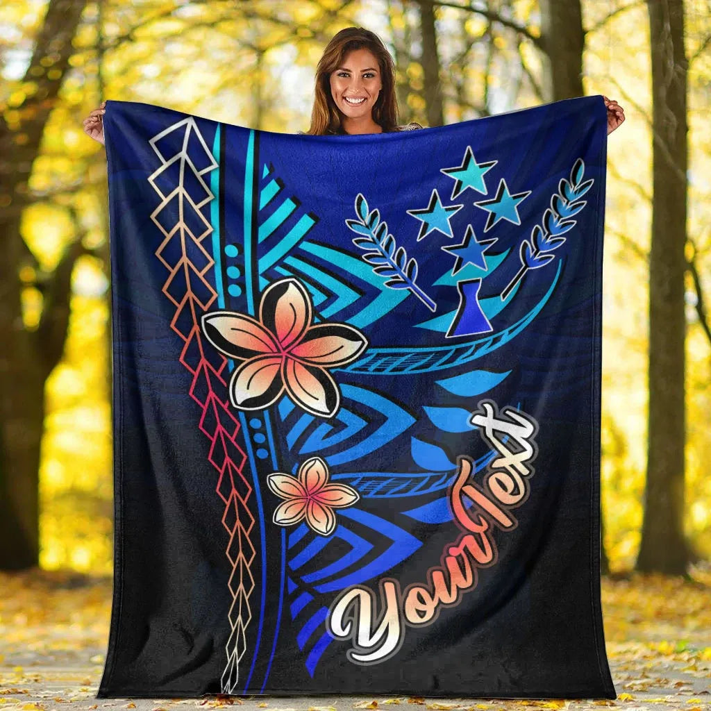 Kosrae Custom Personalised Premium Blanket - Vintage Tribal Mountain