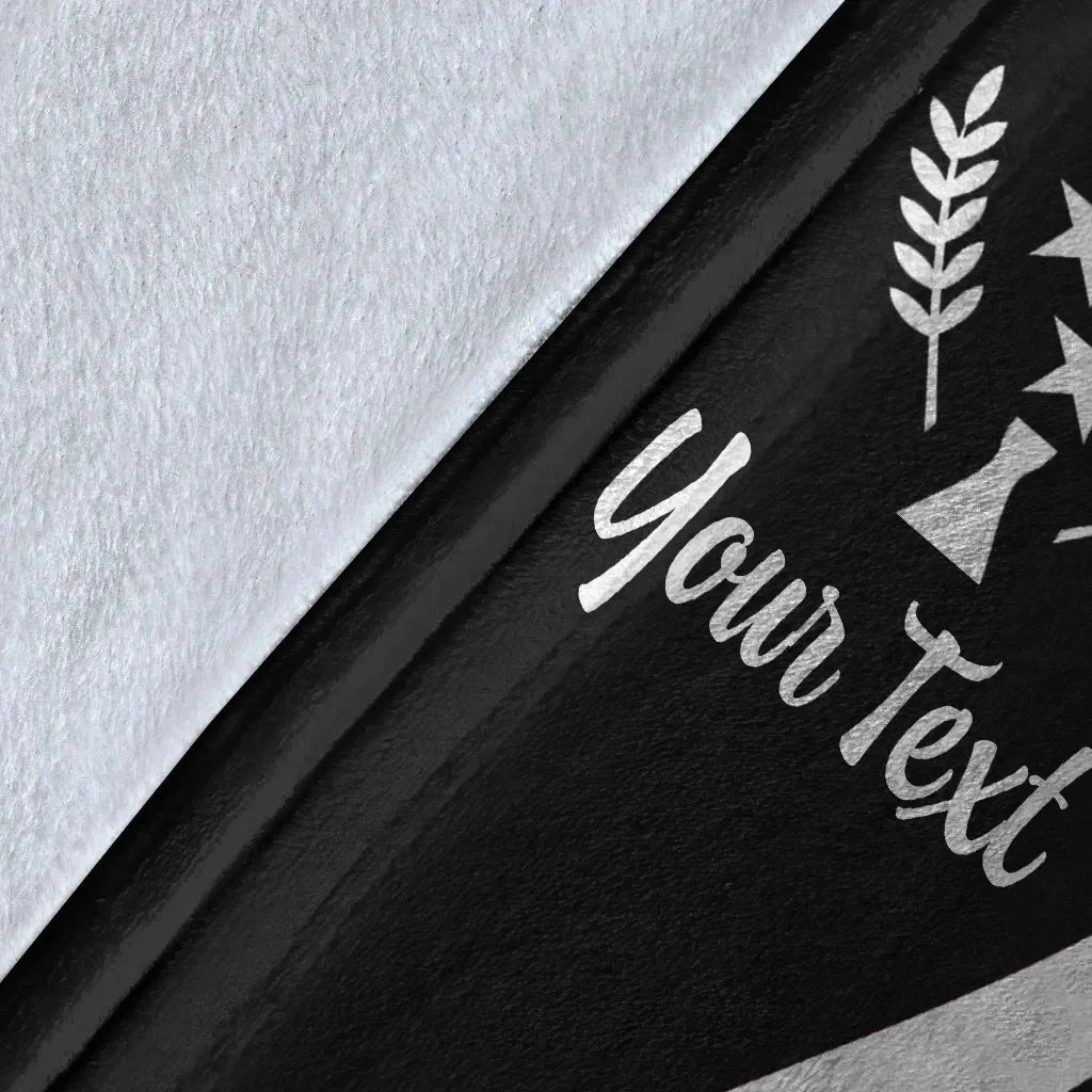 Kosrae Custom Personalised Premium Blanket - White Polynesian Tentacle Tribal Pattern