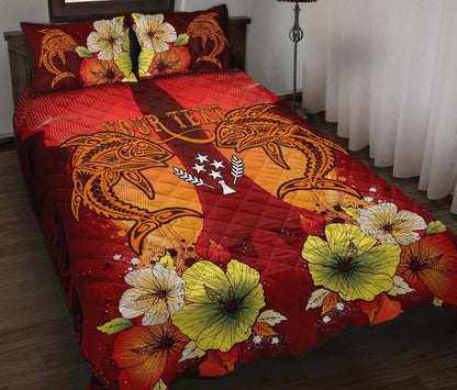 Kosrae Custom Personalised Quilt Bed Sets - Tribal Tuna Fish