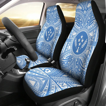 Kosrae Car Seat Cover - Kosrae Coat Of Arms Polynesian Flag Color