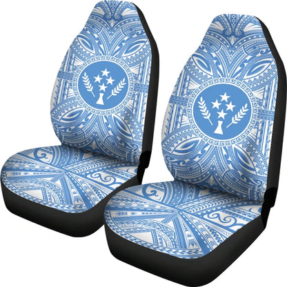 Kosrae Car Seat Cover - Kosrae Coat Of Arms Polynesian Flag Color