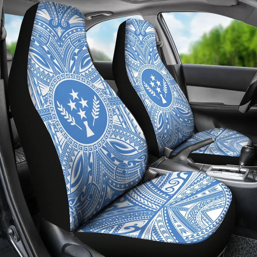 Kosrae Car Seat Cover - Kosrae Coat Of Arms Polynesian Flag Color