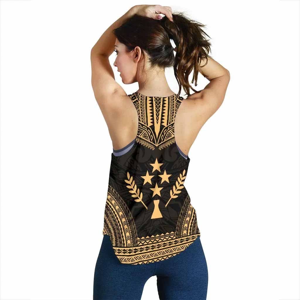 Kosrae Women Racerback Tank - Polynesian Chief Gold Version