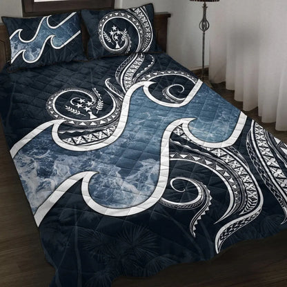 Kosrae Islands Polynesian Quilt Bed Set - Ocean Style