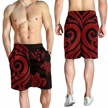 Kosrae Men Short - Red Tentacle Turtle