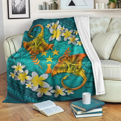 Kosrae Micronesia Blanket - Manta Ray Ocean