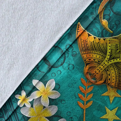 Kosrae Micronesia Blanket - Manta Ray Ocean