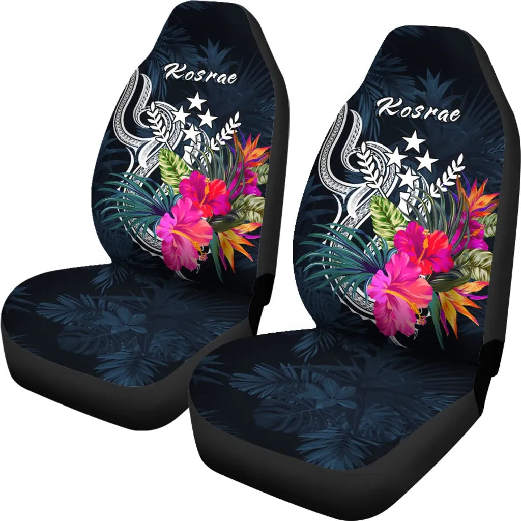 Kosrae Micronesia Car Seat Covers - Tropical Flower
