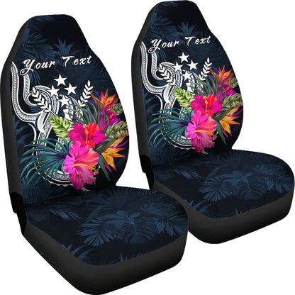 Kosrae Micronesia Custom Personalised Car Seat Covers - Tropical Flower