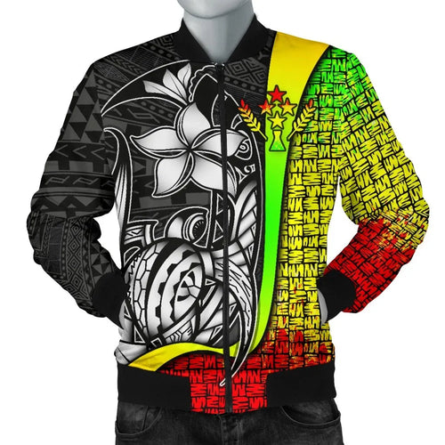 Kosrae Micronesia Bomber Jackets Reggae - Turtle With Hook
